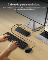 Belkin Combo de teclado y mouse con cable, diseño de EE. UU | Conex...