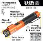 KLEIN TOOLS 56040 Linterna LED magnética recargable con puntero láser