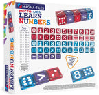 MAGNA-TILES MicroMAGS Learn Numbers - Juego de construcción magnética de 56 piezas, la marca original de construcción magnética