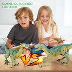 VERTOY Juguetes de dinosaurio a control remoto para niños: construye un gran dinosaurio velociraptor para caminar con luz y sonido, ideas de regalo de cumpleaños para niños y niñas de 3, 5, 5, 7, 8 a