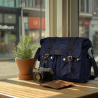Bolsa bandolera de hombro de lona LEATHER VILLAGE para hombres y mujeres – Elegante bandolera estilo mochila para oficina, viajes y uso diario