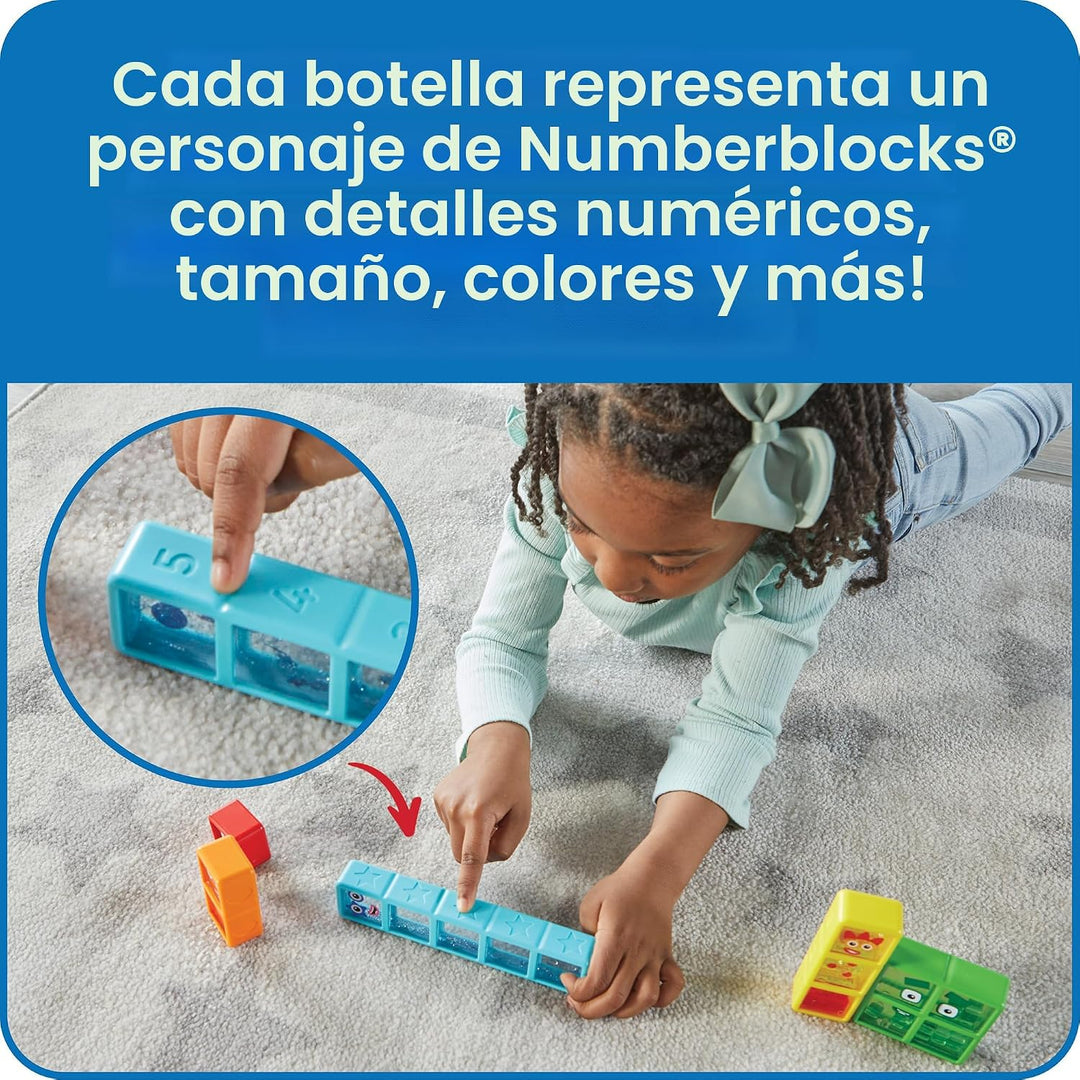 hand2mind Numberblocks Botellas Sensoriales del Uno al Cinco, Númer...