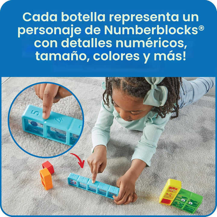 hand2mind Numberblocks Botellas Sensoriales del Uno al Cinco, Númer...