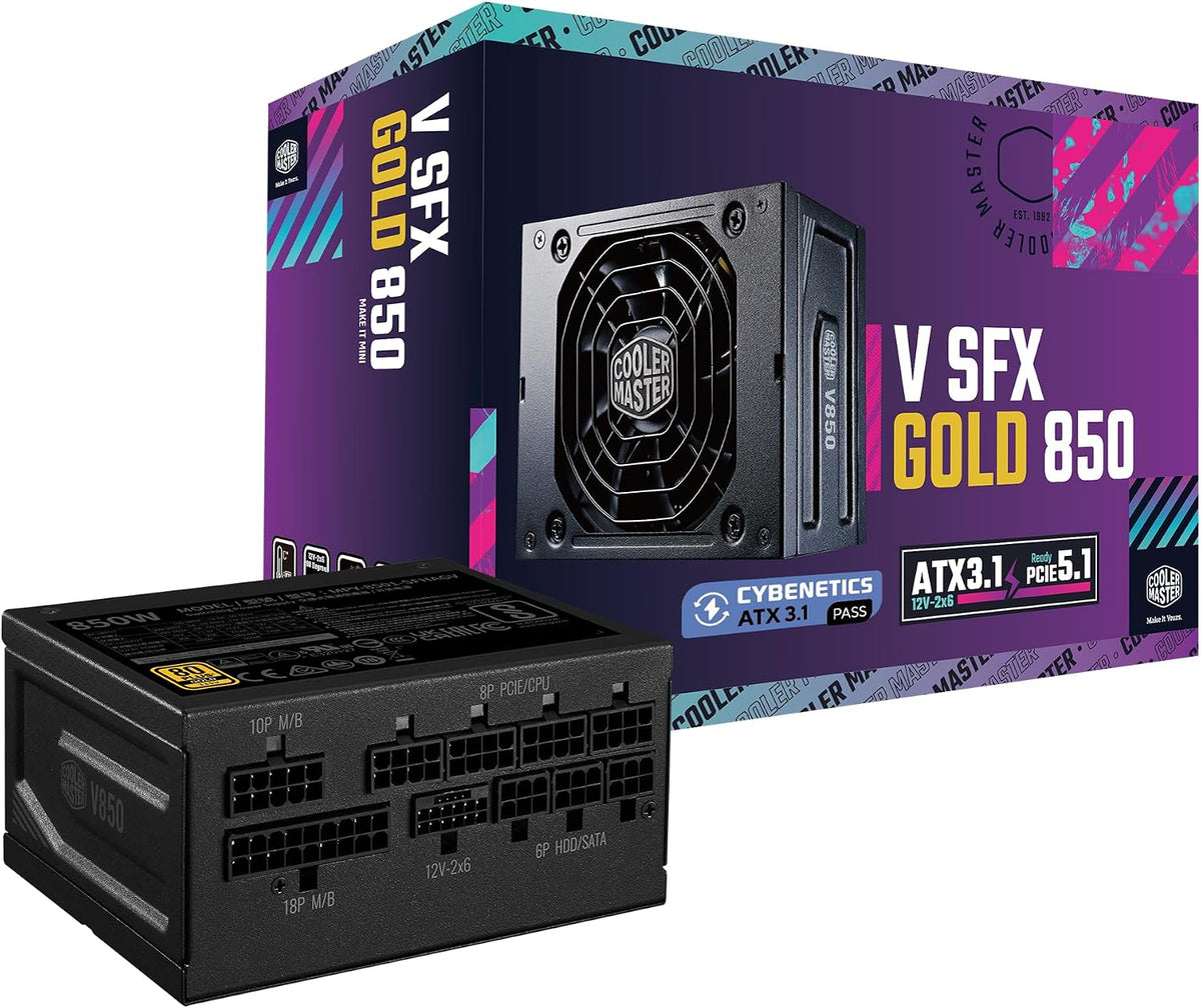 Cooler Master Fuente de alimentación V850 SFX Gold ITX SFF, PCIe 5....