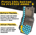 Gel Splat Blaster - Tamaño grande de 32 pulgadas - Luz LED - Accesorios ricos - Modo automático y manual - Batería recargable modular de 7.4 V - para mayores de 15 años