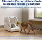 Comedero automático para gatos Microchip RFID, 16 tazas, color