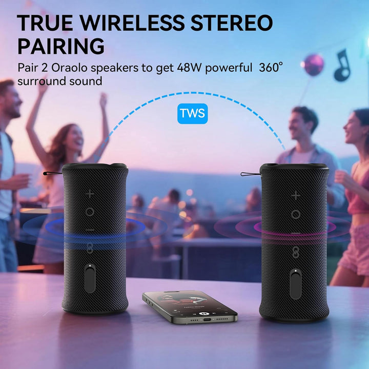 Oraolo Altavoz Bluetooth portátil, altavoces inalámbricos con sonid...