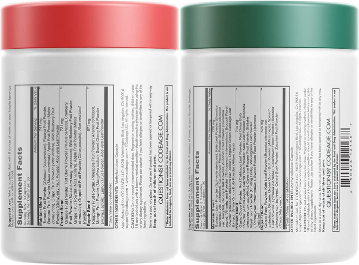 Codeage InstantFood Easy Veggies + Fast Fruits Bundle \u2013 Suplem...