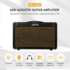 JOYO Amplificador de guitarra acústica de 40 W (AC-40S) y sistema de guitarra inalámbrica JOYO de 2.4 GHz (JW-03)
