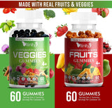 VITINITY Hecho con frutas reales y gomitas vegetales reales, suplem...