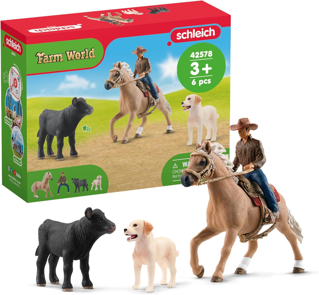 Schleich Farm World - 6 aventuras de equitación occidental - Niños a partir