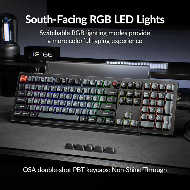 Keychron V6 - Teclado mecánico con cable de tamaño completo 8K con...