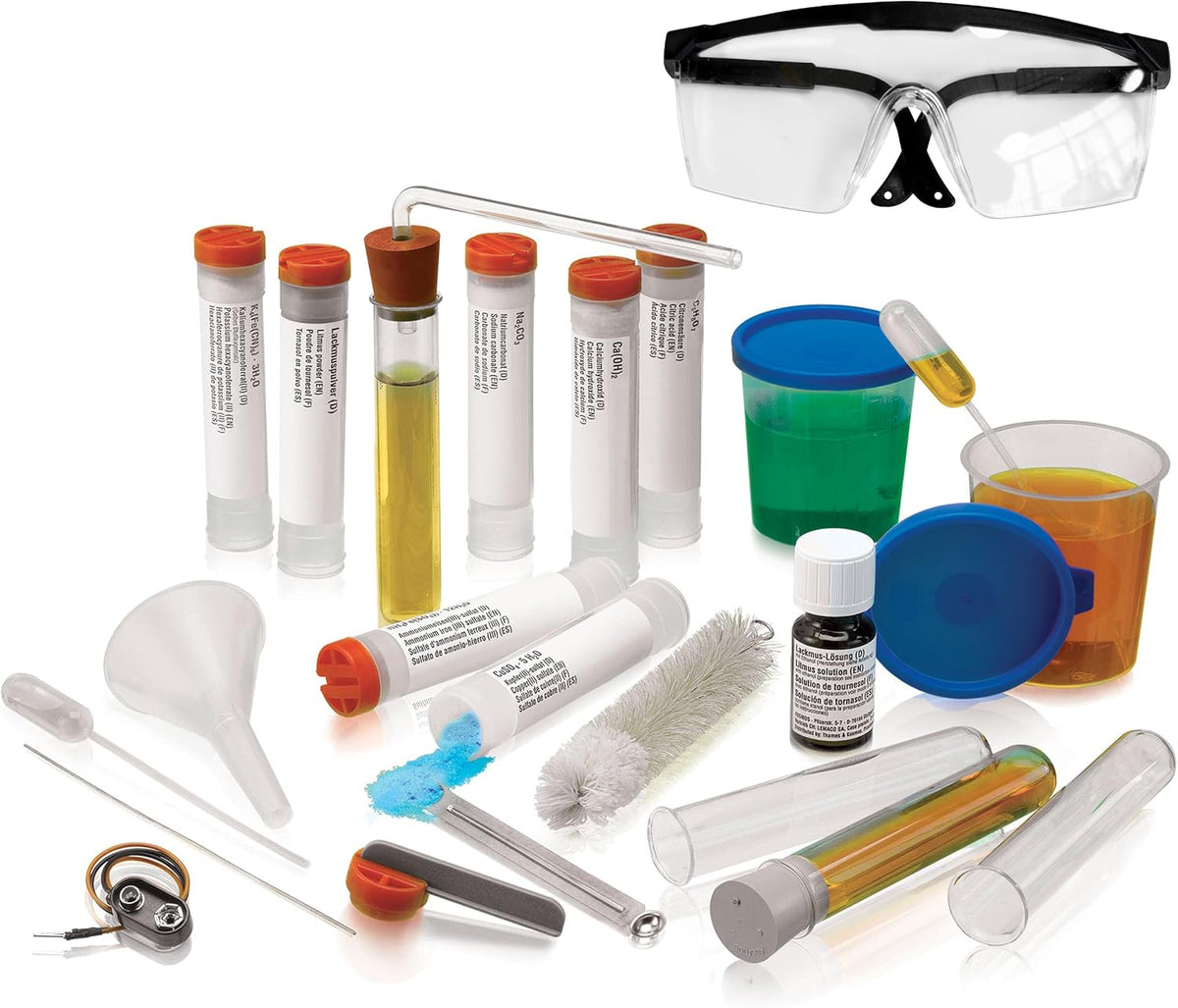 Thames & Kosmos Chem C1000 V2.1 - Juego de química para principiantes | 125 experimentos prácticos para mayores de 10 años, explora reacciones electroquímicas, ácidos, bases y más, ciencia en casa con