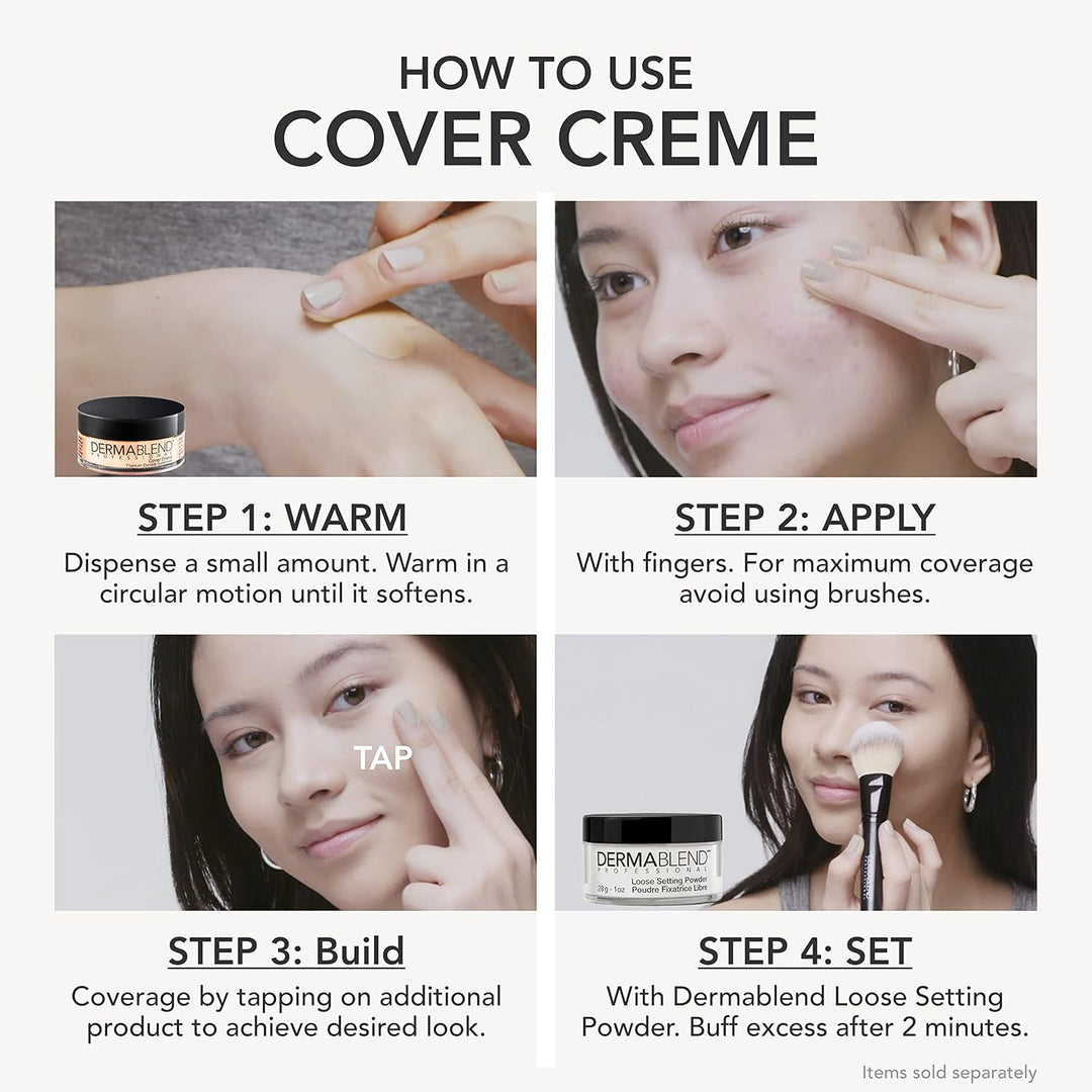 Dermablend Cover Crème - Base de maquillaje de cobertura completa,...