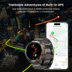 T3 Ultra Smart Relojes para hombre, GPS, resistente, cuerpo de acero inoxidable