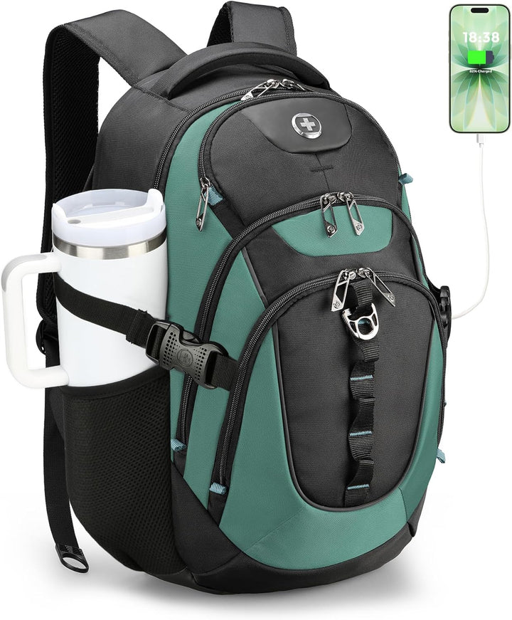 swissdigital Mochila para portátil de viaje de negocios, para hombr...