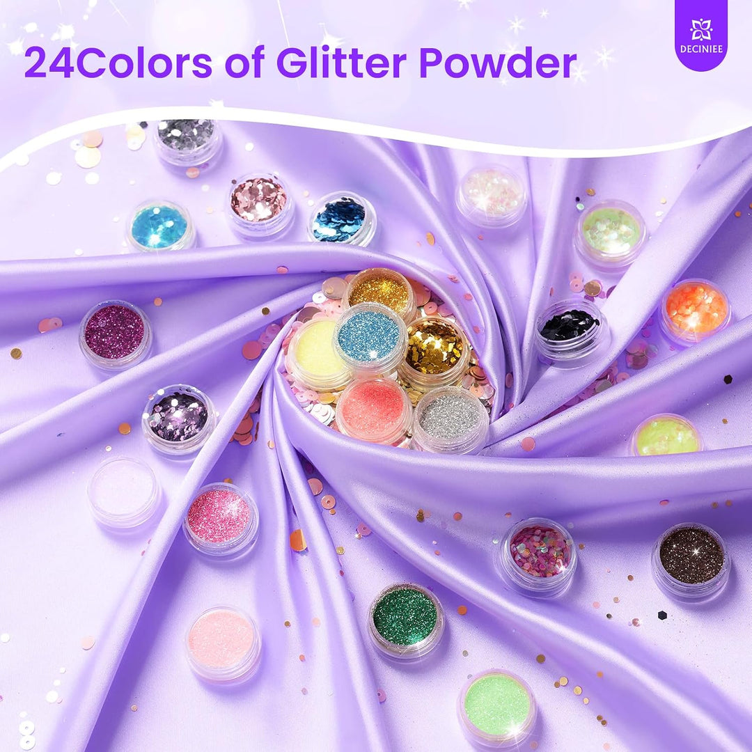 Kit de uñas para principiantes con todo: juego de líquido de polvo...
