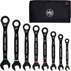 Klein Tools 69408G - Juego de llaves combinadas de trinquete, SAE, 8 piezas