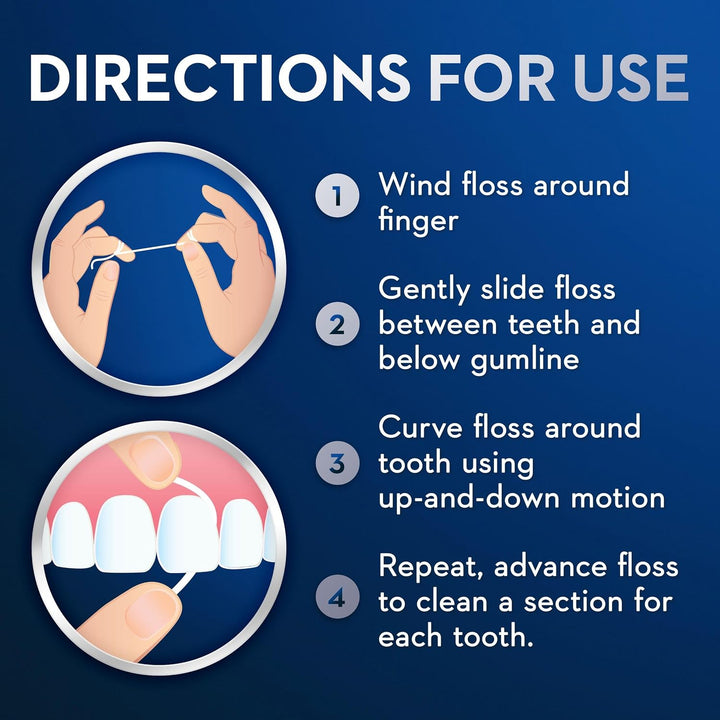 Oral-B Super hilo dental precortado, sabor menta, paquete de 50 uni...
