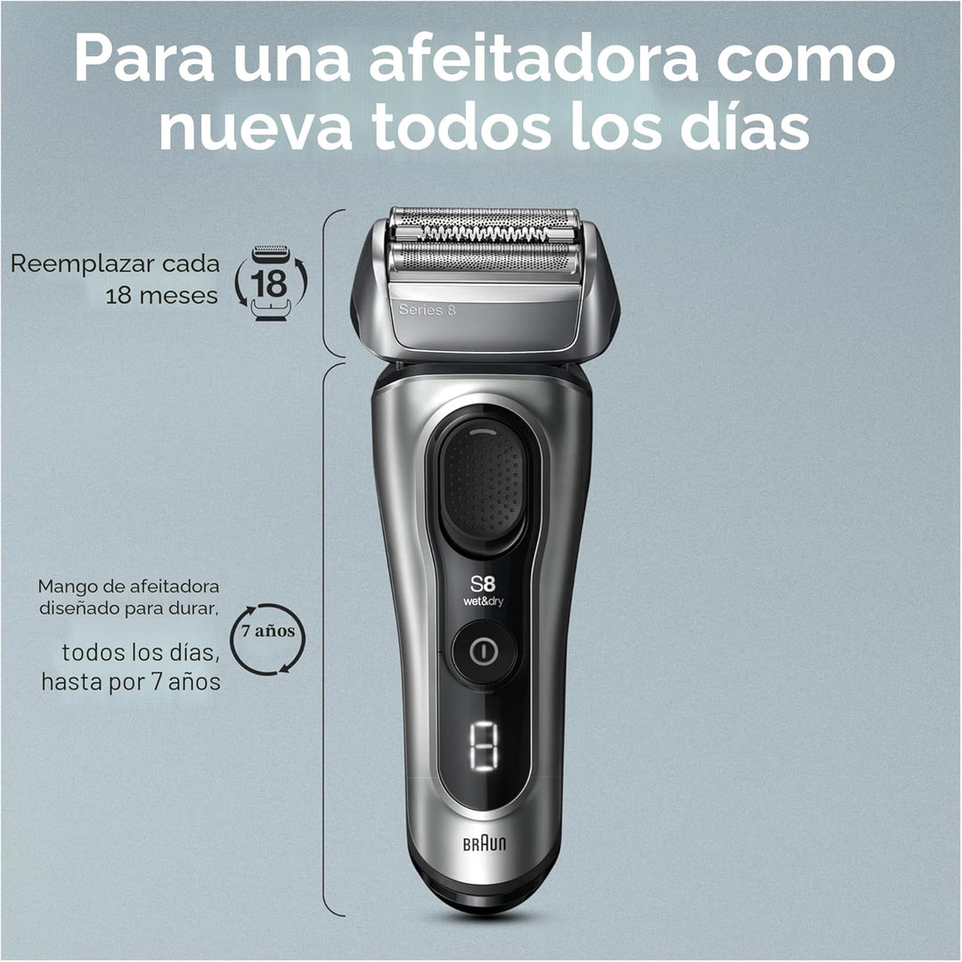 Braun - Maquinilla de afeitar eléctrica para hombre, serie 8 8517s...