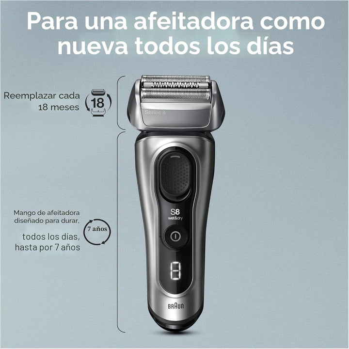Braun - Maquinilla de afeitar eléctrica para hombre, serie 8 8517s...