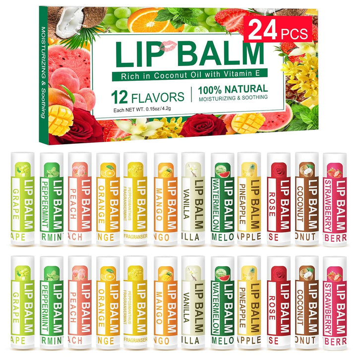 DMSKY Bálsamo labial natural a granel, paquete de 24 unidades, báls...