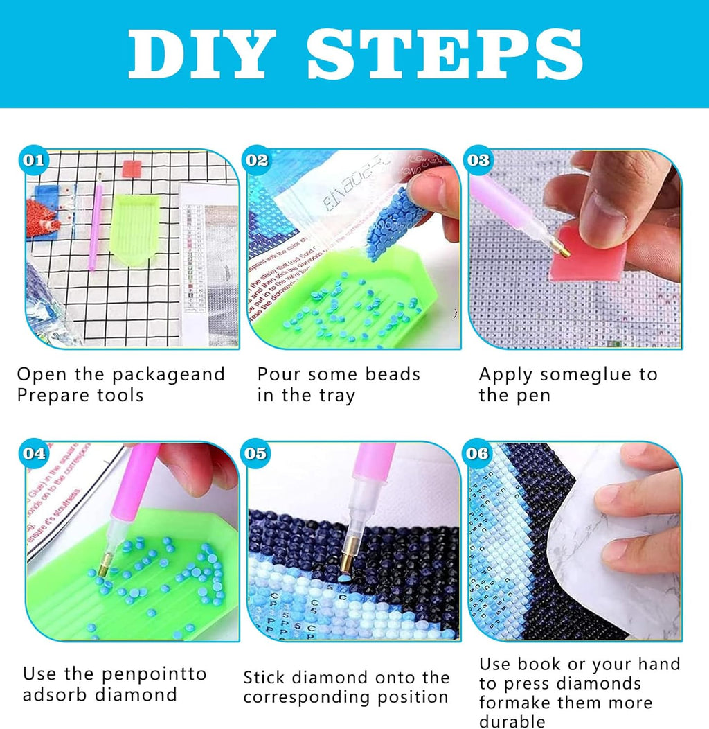 Paquete de 12 kits de arte de diamantes para adultos, animales, kit de pintura de diamantes de 12 x 16 pulgadas