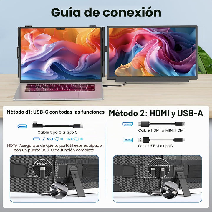 Redalf Extensor de pantalla para laptop de 15.6 pulgadas, monitor p...