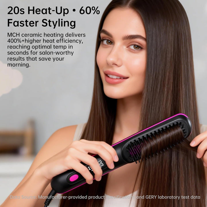 GERY Go Brush Pro 2026 - Cepillo alisador de pelo inalámbrico portá...