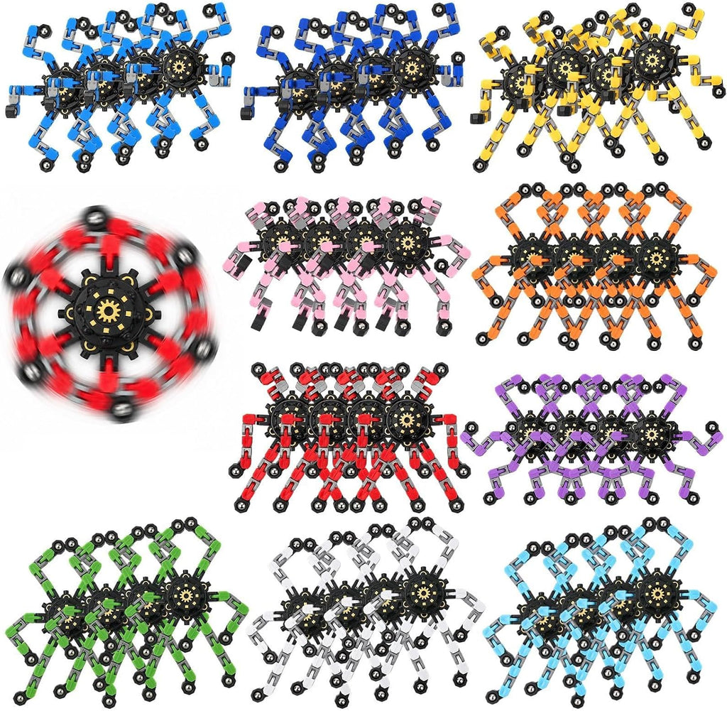 30 piezas transformables Fidget Spinners para niños, diez colores