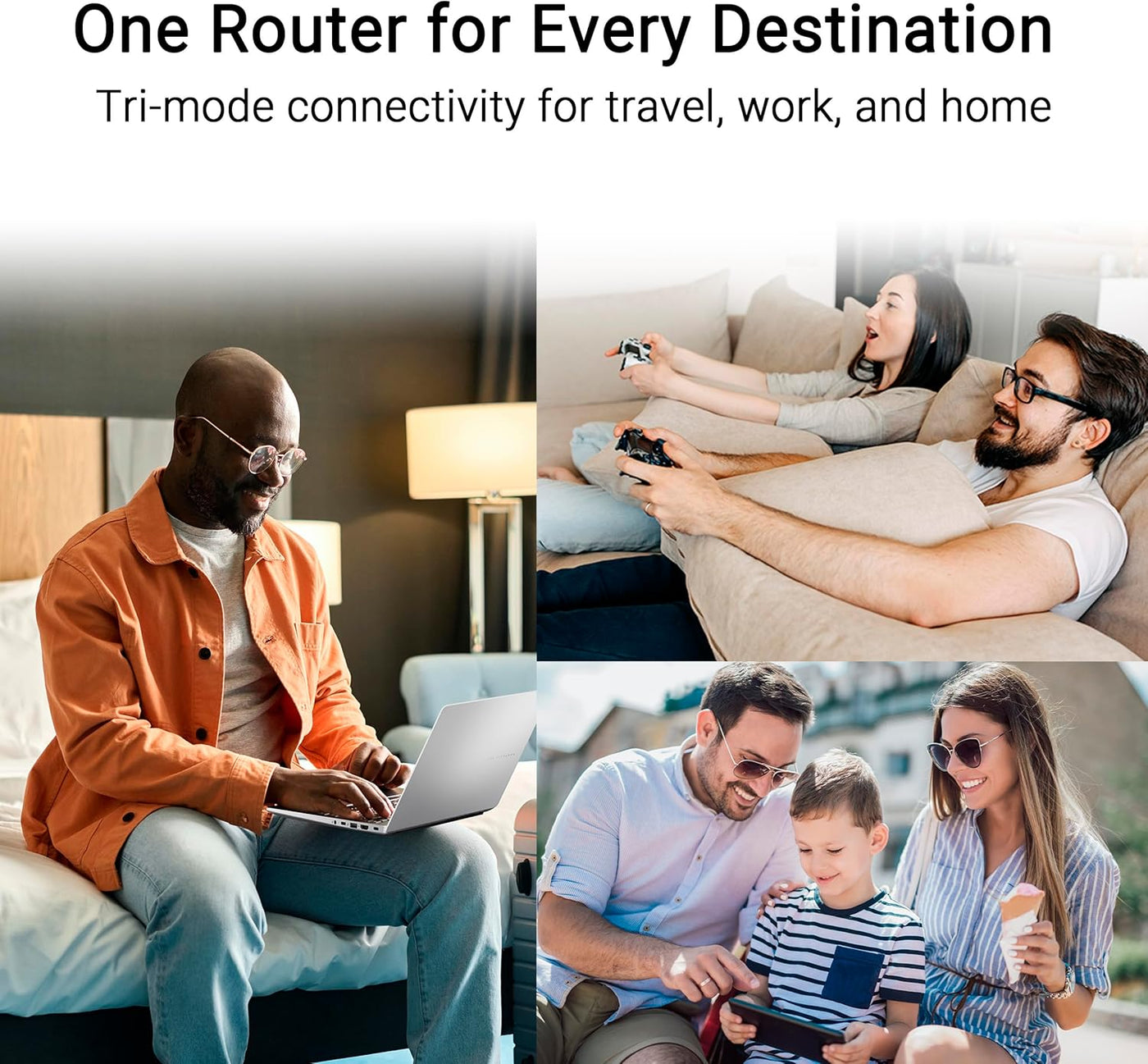 ASUS RT-AX50 Go Router de viaje portátil WiFi 6 de doble banda, 150...