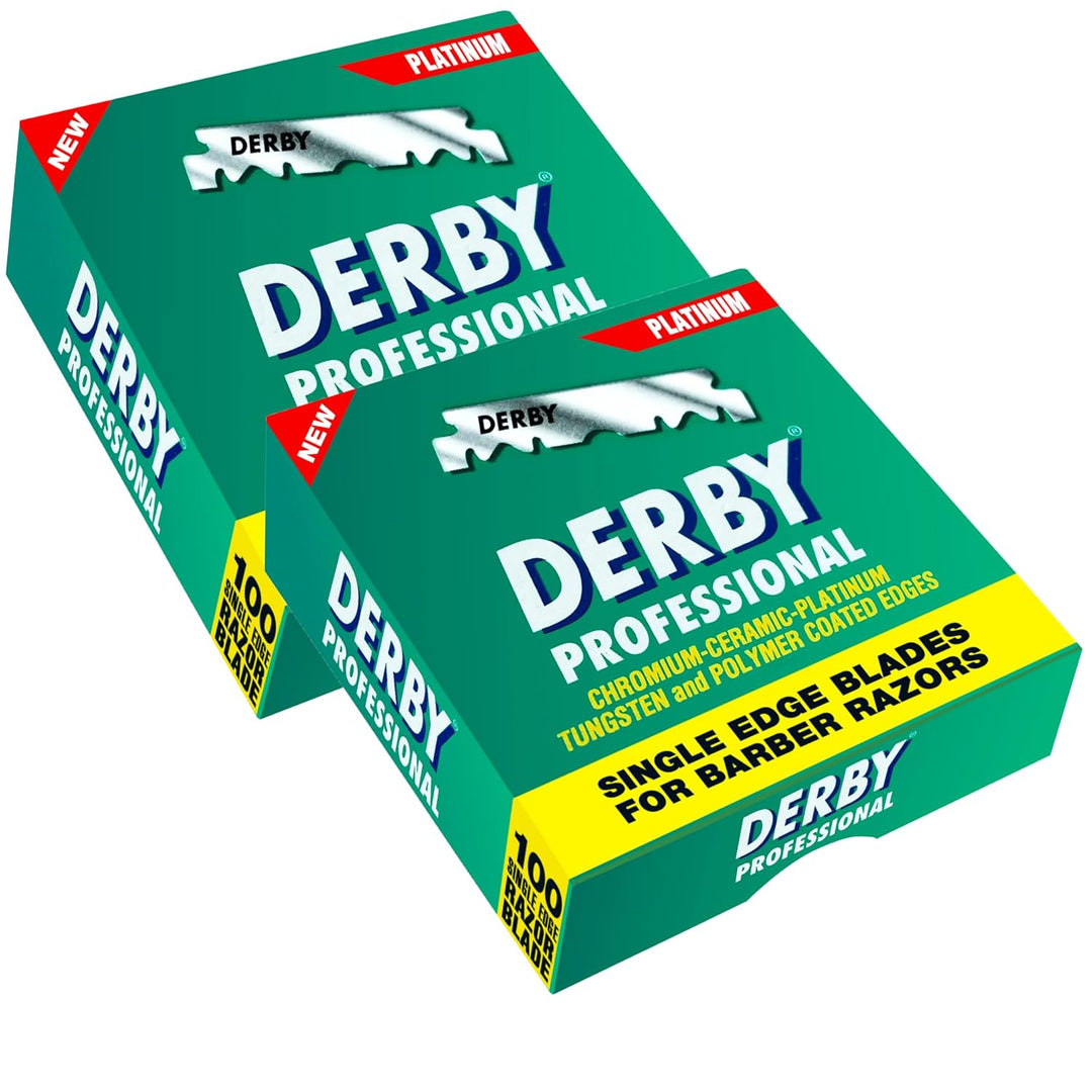 1000 Derby - Cuchillas de afeitar profesionales de un solo filo par...