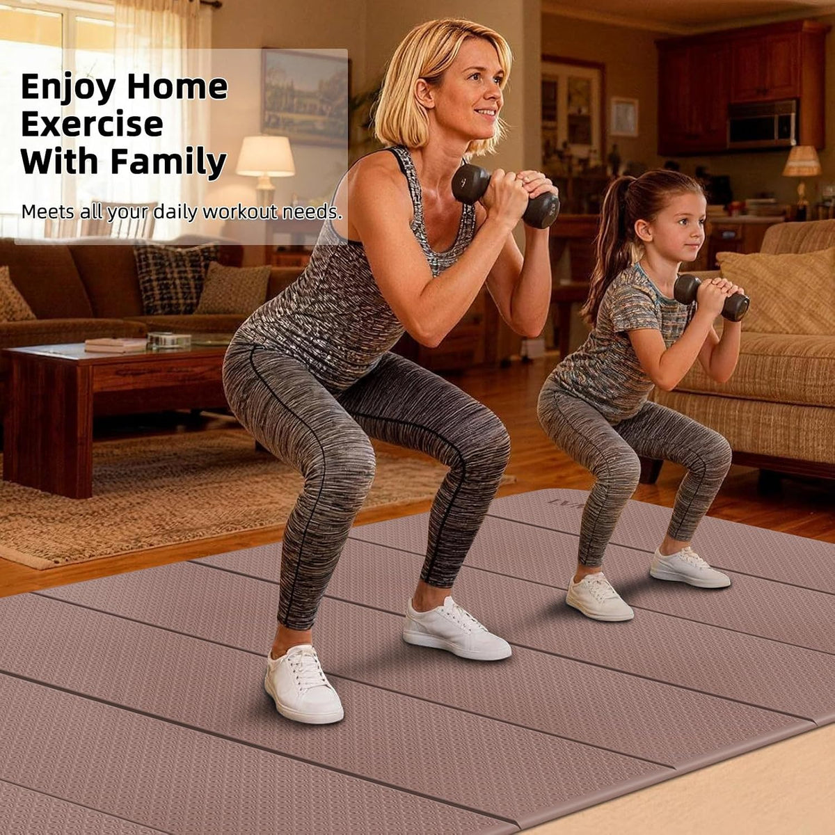 Tapete de Yoga Plegable 74"x47.2"x 0.4" – Tapete de Yoga Grande