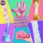 FunKidz - Juguete enorme de 4 libras para niños, cubo de slime transparente y cristalino de 64 onzas líquidas, regalo con 29 juegos de complementos, kit de slime jumbo para niñas y niños regalo de