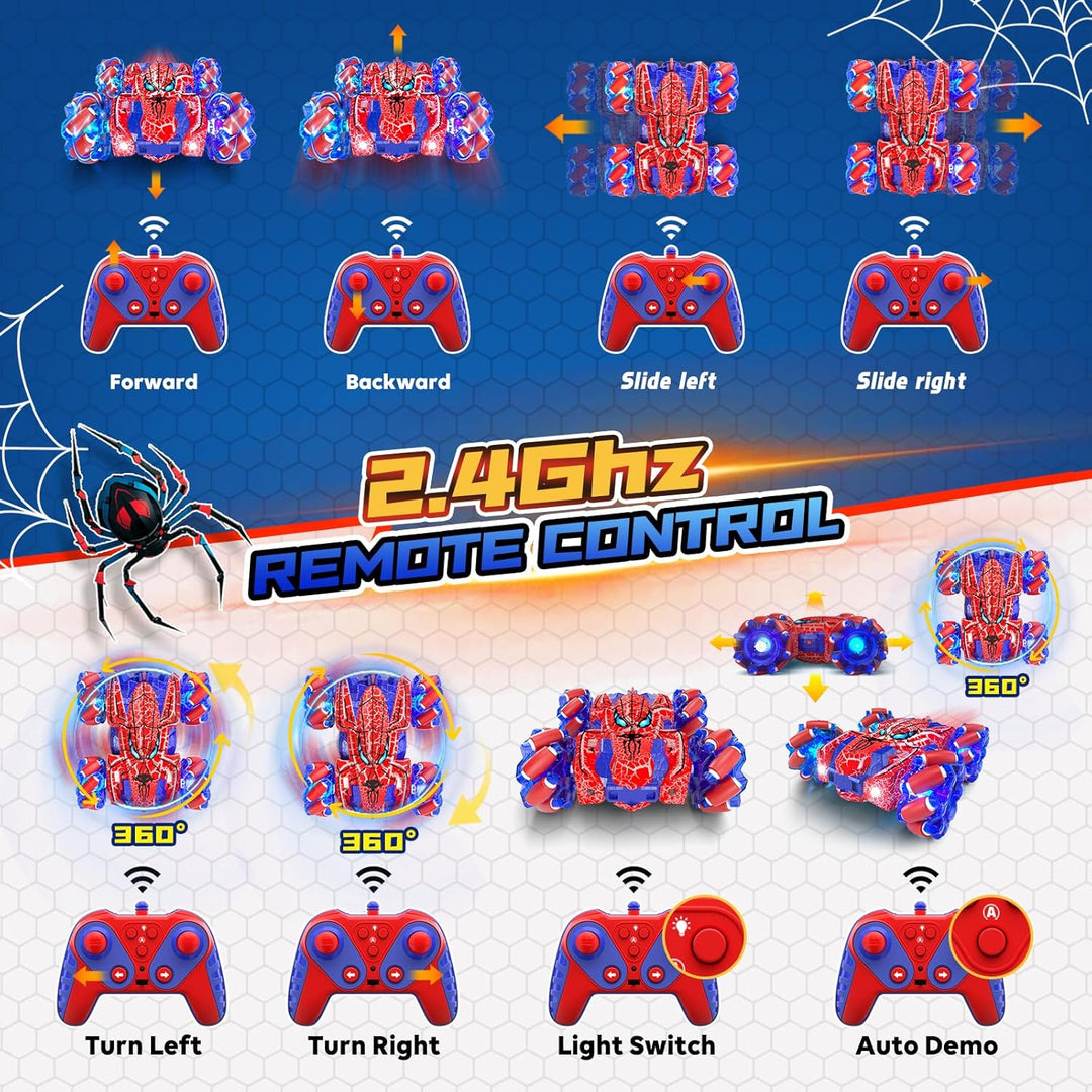 SOGAWEBB Coche de Control Remoto con Detección de Gestos de Araña,...