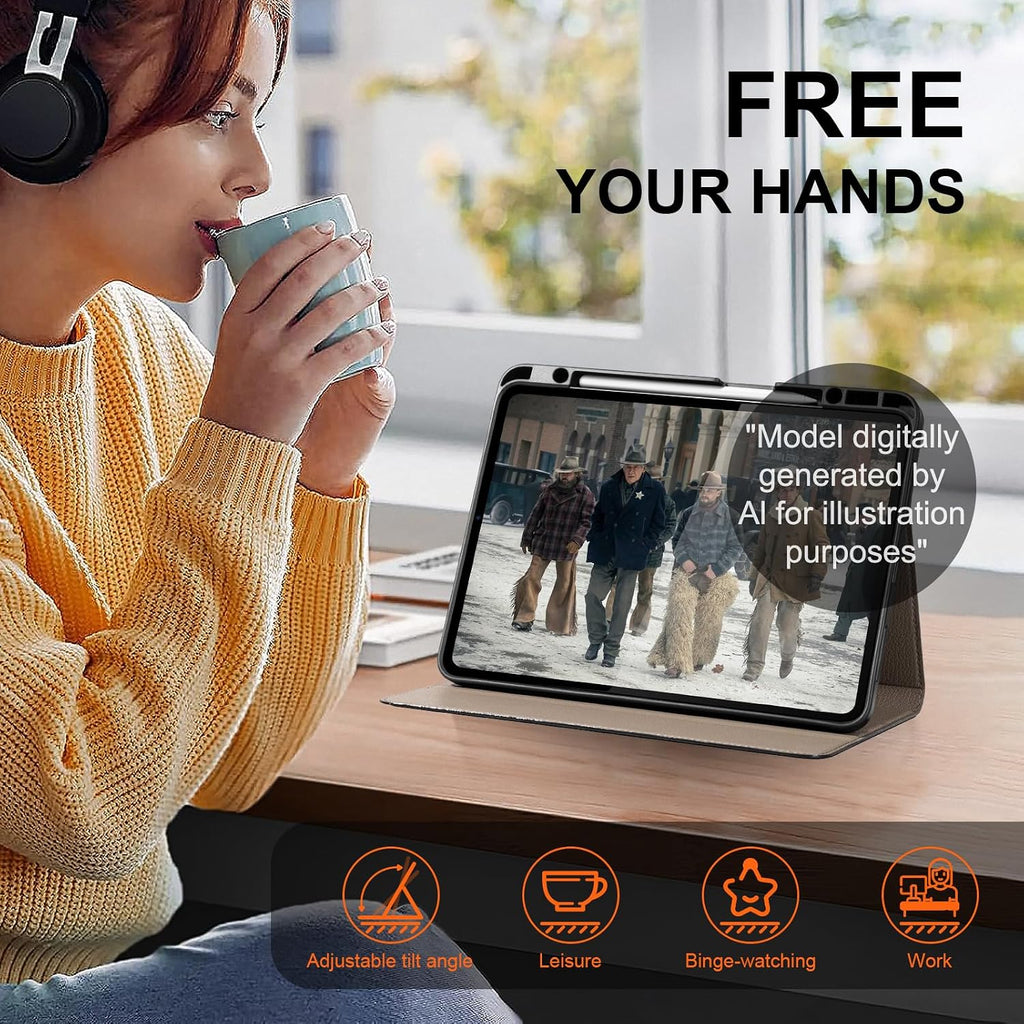 Funda de cuero para iPad Pro de 12.9 pulgadas 6ª/5ª/4ª/3ª