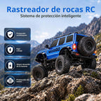 RC Rock Crawler, camión todoterreno con control remoto 4WD, velocidad ajustable y luces LED, auto RC para escalada todo terreno con bajo voltaje y protección antiparo para adultos y niños