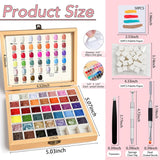 GZIXBDA Kit de Gel de Pintura con Esponja y Herramientas, 39 Colore...