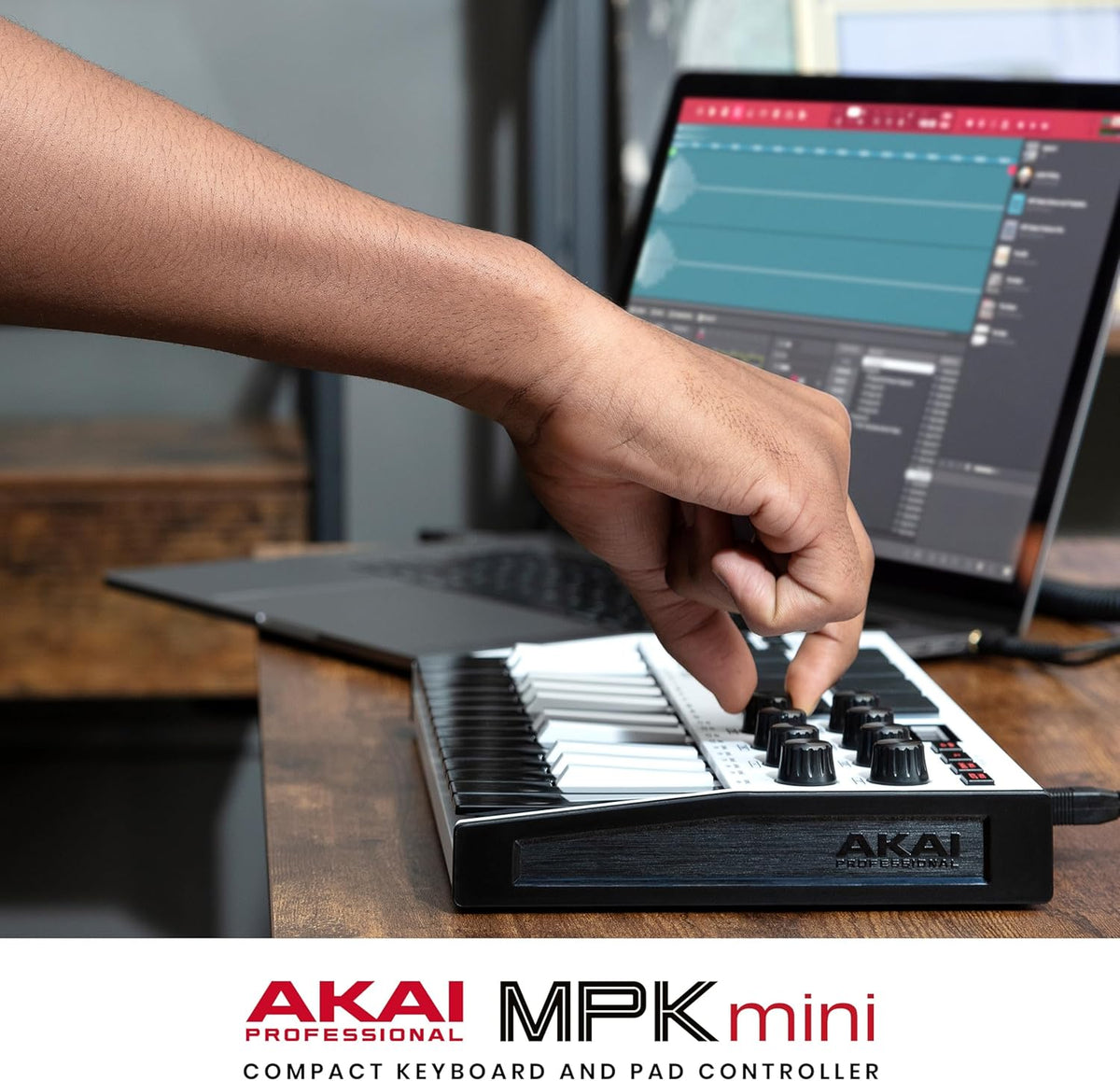 Akai Professional MPK Mini MK3 - Controlador de teclado MIDI USB de...