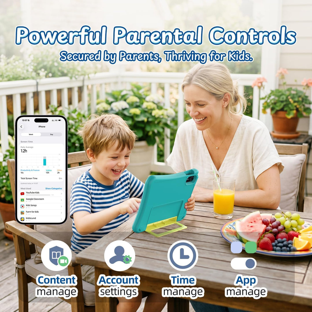 EDUAITABLET Tablet infantil de 10 pulgadas, tableta Android 16 para...