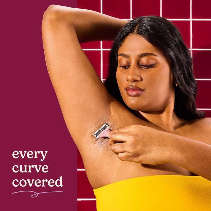 Dollar Shave Club Para mujeres | 1 mango de agarre ondulado granate...