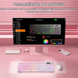 AULA F98 Pro V3 Teclado mecánico inalámbrico con pantalla y perilla...