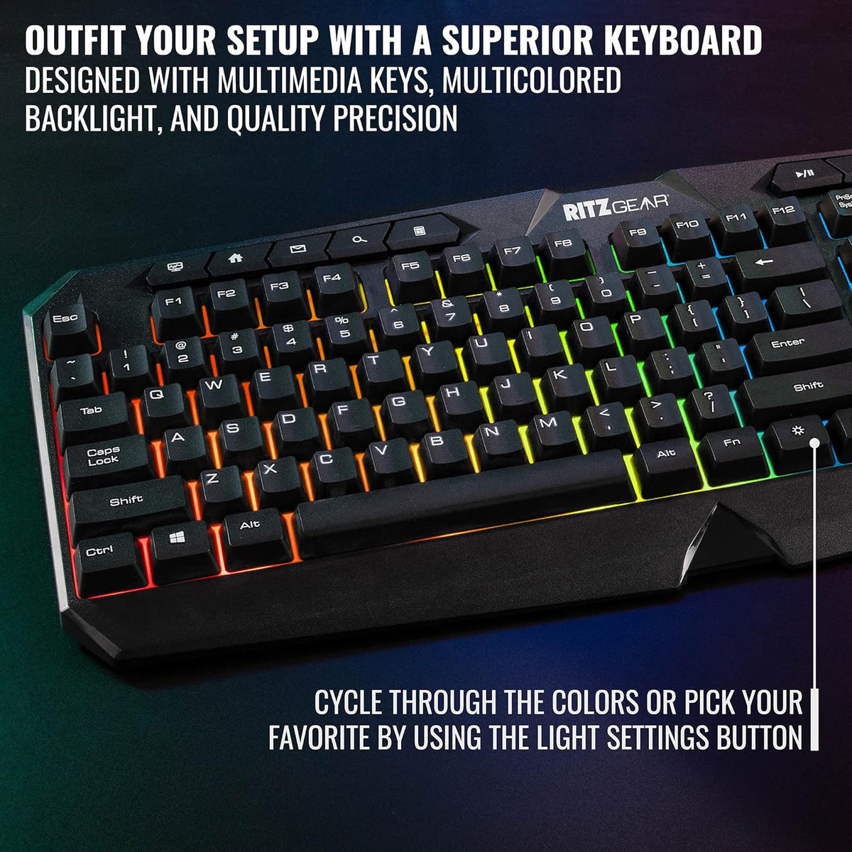 Ritz Gear Kit de accesorios para juegos RGB Paquete de