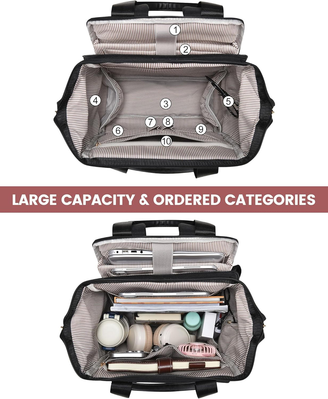 LOVEVOOK Mochila para computadora portátil para mujer, bolsa de tra...