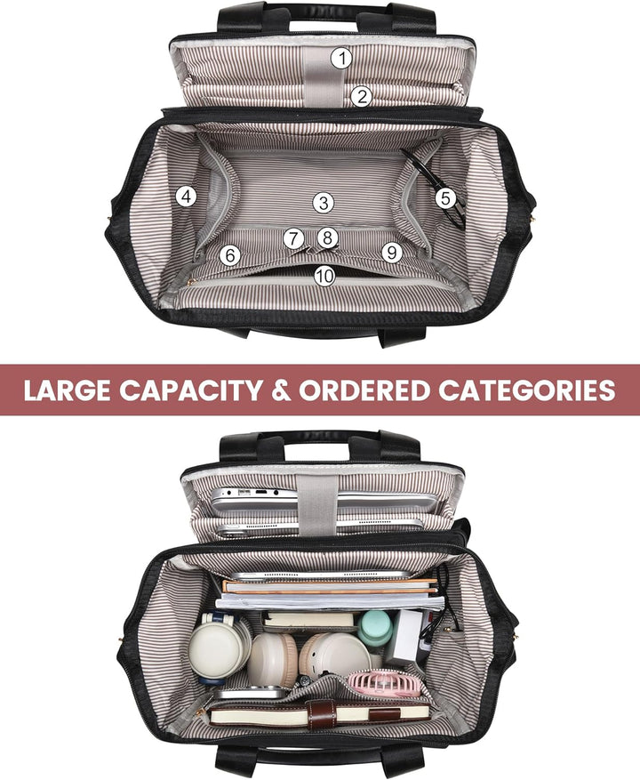 LOVEVOOK Mochila para computadora portátil para mujer, bolsa de tra...