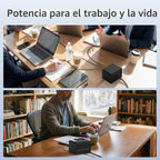 Estación de carga de escritorio 12-en-1, cargador retráctil USB de