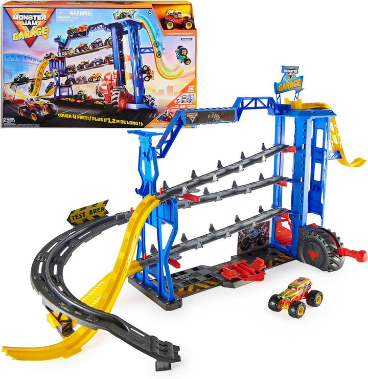 Monster Jam - Set de juego y almacenamiento de garaje con camión mo...