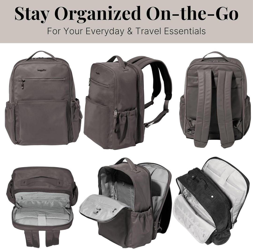 Baggallini Tribeca - Mochila expandible para laptop para mujer, 15...