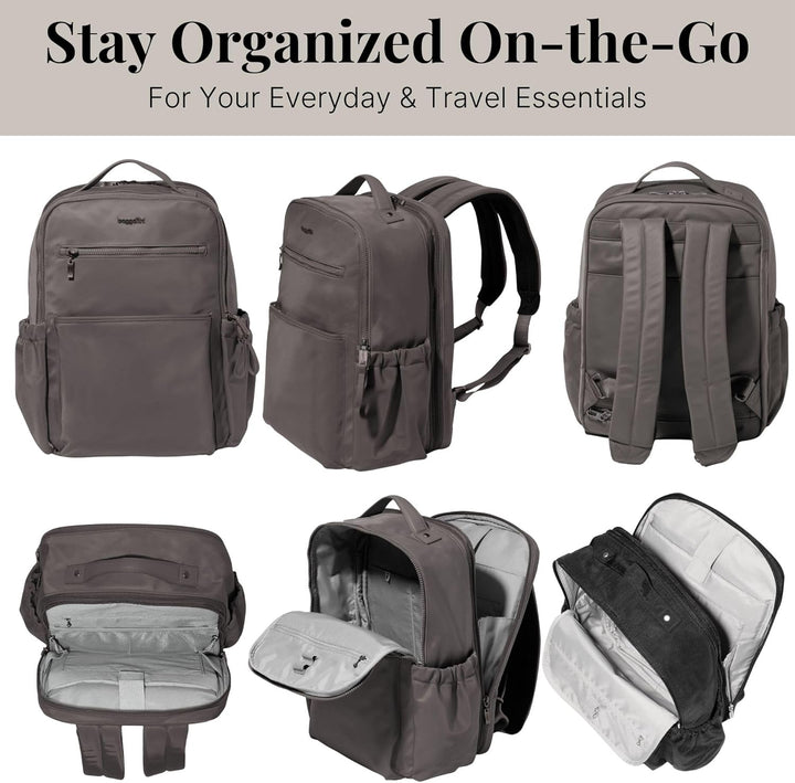 Baggallini Tribeca - Mochila expandible para laptop para mujer, 15...