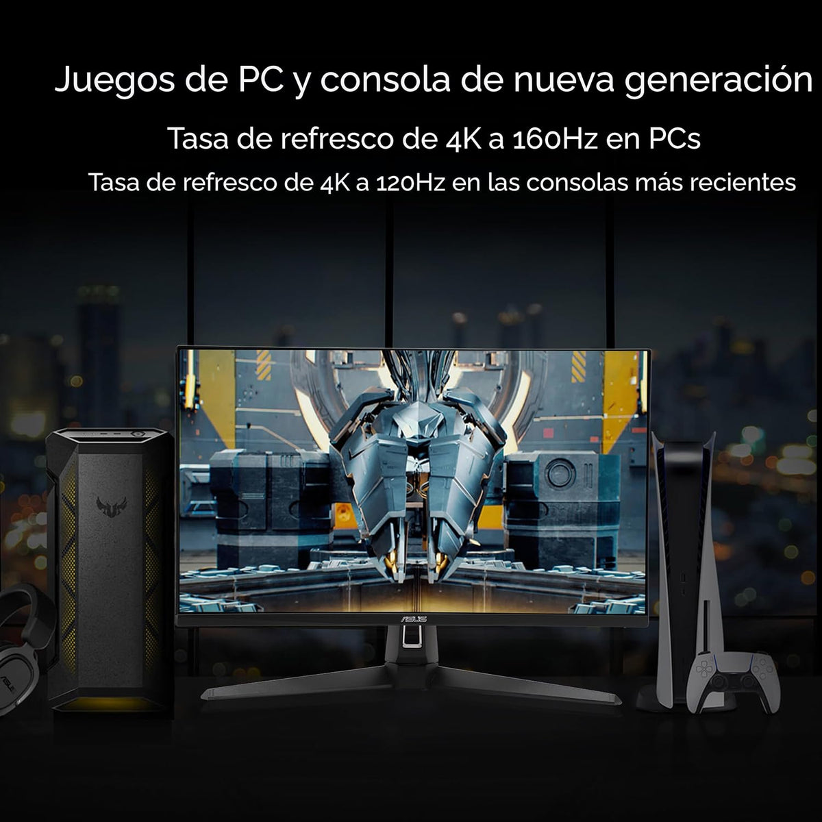 ASUS TUF Gaming VG27UQ1A - Monitor de juegos de 27 pulgadas, 4K HDR...